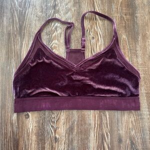 Victoria’s Secret PINK Velvet Burgundy Bralette/Sports Bra